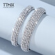 TTMIX shiny bouncy bead platinum bracelet fashionable temperament pt950 women's oval platinum bracelet large version 37.1-37.3g width 12.2mm