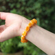 DL 1998 Fett Donglai Qualität Bienenwachsarmband Herren Shi Qingling Tian Lan Bernsteinform Armband Pretty Farbfarbe Farbe Grob Leder Dunkelorange Rot Pretty Color K1391