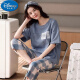 Disney's new pajamas for 2025 for women's summer cotton short-sleeved two-piece summer striped home clothes, free YZT9859 with M women's style, recommended 80-Jin [Jin equals 0.5 kg]