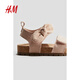 H&M children's baby girl sandals 2025 summer new model 1270781 light gray pink 20 125mm