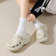 
Made in Jingdong [6cm thick sole] outdoor hole shoes eva sandals for summer wear height-enhancing slippers for women khaki 40-41