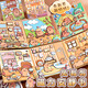 Feng Kapibala Magnetic Quiet Book New Style Männer und Mädchen ohne geschnittene handgefertigte handgefertigte DIY-Magnetaufkleber Kinderspielzeugbuch [2 Pakete] Ocean World + Cute Pet Daily