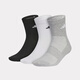 Calcetines adidas calcetines para hombres calcetines para mujeres 2025 nuevos calcetines de tubos de tubo medio calcetines deportivos deportivos cómodos absorbentes y transpirables calcetines casuales JC9272 negros, blancos y grises/tres parejas M (adecuado para tamaños 39-42)