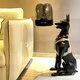 Light luxury creative desktop Internet celebrity Doberman Pinscher ornaments Nordic entrance living room gift TV cabinet next to home soft decoration Large black gentleman Doberman Pinscher - 74 cm