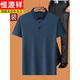 
Hengyuanxiang middle-aged men's short-sleeved T-shirt dad's summer suit 50 years old 60 summer ice silk 70 old man grandfather's top clothes gray M 17080-110Jin [Jin equals 0.5 kg]