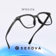 Slova myopia glasses frame for men and women, ultra-light large frame black frame non-face lens transparent square frame optical glasses frame fitting SF753 gray C3 single frame