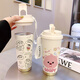 Heenoor Cute Coffee Cup Student Thermal Tasse große Kapazität 316 Keramik Edelstahl Edelstahl Liner - FA691 LINE PUPPY + LANYARD