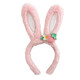 Strawberry Flower Face Wash Cute Cartoon Headband Autumn and Winter Women's Mask Rabbit Headband Long Ears Rabbit Headband White