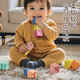 Yunya weiche Bausteine Baby kann weiche Klebstoff Silizium Baby Baby Zahnen Kleber 6 Monate altes großes Stück packendes Training 1 Jahre alte frühe Bildung Grafik Soft Klebstoff kann gekocht werden 16 Stücke