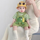 G.DUCKKIDS little yellow duck baby overalls suit summer thin baby summer jumpsuit newborn 2025 new two-piece set 73cm 73
