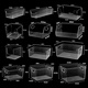 [Good Office Helper] A4 Storage Box Basket Desktop Transparente Acrylbücher Dokument Papierbuch Make -up 4877. Seite U Transparent Korb - mittelgroß 1 Haustier hoch