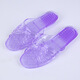Yunyouli (yunyouli) summer women's crystal sandals comfortable flat heel PVC slippers 1478 yellow 38