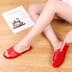 Yunyouli (yunyouli) summer women's crystal sandals comfortable flat heel PVC slippers 1478 yellow 38