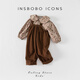 Insbobo Girls Anzug 2025 Frühling Neues modisches und modisches kleines Mädchen Overalls Baby Girl Girl-Set Kinder Springanzug Brown Color 80 (geeignet für Höhe 73-80 cm)