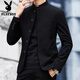 Playboy (PLAYBOY) high-end Mao suit young people new Chinese style men's Republic of China stand collar suit jacket men's suit large size trendy new Mao suit L 125-140Jin Jin equals 0.5 kg