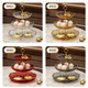 Chaosihui 2025 new fruit plate, home living room coffee table, candy plate, snack plate, multi-layer fruit plate, front desk, not broken / does not fall off, gold edge, transparent white, one