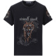 
On the Park Short Sleeve T-shirt Men's Summer Print Tiger Head Loose Ice Silk Half Sleeve Body Bar Men's Thin Ice Trendy T 829 Striped Letter Black [Short Sleeve] M 165/ Suggested 95-120b