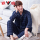 Pajamas Yalu Pyjamas Men à manche à manches longues Pure Cotton Spring and Summer Men de monnaie et de vêtements pour la maison d'été d'âge moyen 5xl 844 L