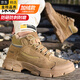 LZJV Zapatos de protección del trabajo de trabajo importado LZJV Menigrientes para hombres y mujeres Soldados de algodón de algodón de algodón de terciopelo con zapatos de punta de acero 693 Modelo marrón de cuatro estaciones Kevra 36 36 36