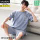 Modal Pajamas Summer de verano de verano Seda 2025 Nuevo estilo delgado de gran tamaño de manga corta para ropa de ropa para al aire libre traje de ropa para el hogar y9721 2xl