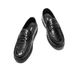 Belle BELLE men's shoes 2025 spring new style casual beanie shoes cowhide pleated legs loafers A1584CM black 39