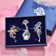 Mori brooch, high-end exquisite pearl brooch, anti-exposure corsage set, suit coat, high-end alloy pin accessories, T83 goddess brooch five-piece gift box set (gift box