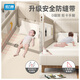 Guanlilang bed fence baby crib guardrail baby heightening anti-fall and anti-fall three-sided bedside vertical lifting fence Hanhan Bear 1 + gray star * 2 three-sided installation three-piece combination (1.8 meters + 2.0 meters + 2.0 meters)