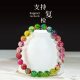 Yunduo A23 Bracelet de tourme de pastèque naturel pour femmes Brésilien Brésilien Rainbow Candy Bracelet tourmaline Couleur brillante et riche 1 gramme Mining Old No. 12083 Bracelet tourmaline de pastèque 7.9 1 mm