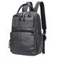 KPV Herrener echter Leder -Rucksack großer Kapazität Geschäftsreise -Computer -Rucksack neuer Stil 9196 Schwarz