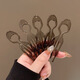 He Jiagong multi-functional small fish hairpin U-shaped hair artifact female back head ball head fixed clip headdress 3# large brown 5 pieces