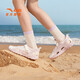 ANTA Children's Sandals, Girls' Shoes, 2025 Summer New Outdoor Baotou Small Shark Anti-collision Beach Shoes Ivory White/Light Soft Pink-1 33