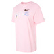 耐克（NIKE）女装运动套装25夏新款舒适透气时尚印花短袖T恤宽松五分裤 两件套 FJ7714-690+HM6983-133 L