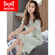 Cat Man (Miiow) Camisón para mujeres en verano de algodón modal de algodón Pajamas vestido de pijama de manga corta delgada seda de verano de verano de verano para mujeres 9249 rosa púrpura m