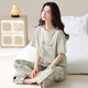 Pijama modal para mujeres en verano algodón puro pantalones de manga corta algodón delgada de verano para mujeres traje de ropa para mujeres primavera y otoño YZT9713 Pantalones de manga corta M 80-100Jin [Jin equivale a 0.5 kg]