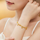 Liufu Jewelry is full of money and lots of copper coin pendant gold bracelet shattered ice gold bead bracelet priced L19G0002DS 10.65 grams (including labor cost 1,076 yuan)