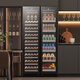 Baikelen double-door wine cabinet with constant temperature and humidity double-door light luxury ultra-thin seamless embedded home air-cooled frost-free villa tea beverage liquor wine fruit preservation refrigerated display cabinet 1.8 meters丨Dual temperature zone丨Red wine tea style丨 105 bottles Thick style