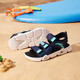 ANTA Children's Sandals Men's Beach Shoes 2025 Summer New Breathable Open Toe Comfortable Arch Sandals Men's Blue/Fluorescent Aqua 6962I-9 30