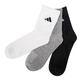 阿迪达斯 （adidas）袜子男袜女袜运动袜吸湿排汗休闲袜子高帮袜长筒袜 JC9272黑白灰三双装 XS-3436