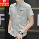 
Pierre cardin summer new men's short-sleeved shirt Korean casual loose versatile trendy shirt men's half-sleeved handsome inch shirt 846 khaki + 846 green thin M weight 108 Jin [Jin equals 0.5 kg]