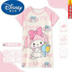 Disney Children's Childgown Girls Summer Nouveau dessin animé et mignon Cartoon lâche et mignon de taille moyenne et peut être porté à l'extérieur des vêtements de maison 844 Jupe Mélodie 170 taille 18 Hauteur 138-147 cm