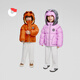 Nanny Gans Kinder -Down Jacke Baby Kurz weiß Ente Down Cartoon Mädchen warme Winter winddichte Jacke Fett Orange Gelb 110