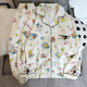 
S.SOFEA cloud cotton cat pajamas women's long-sleeved Japanese cute home clothes set 826# black and white cat 175 L