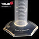 锟霖屹塑料刻度量筒B级 VITLAB10ml/2000ml 凸起刻度PP塑料量筒直筒量杯 2000ML 货号13797