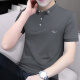 
Yuankouzhu Flour Cotton Paul embroidered Polo shirt for men slim short-sleeved T-shirt for summer lapel top breathable half-sleeved T-shirt S5012 model carbon gray M suitable for 95-115Jin [Jin equals 0.5 kg]