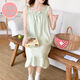 Sofea sommer sweet groß in nachthemd mit Brustkissen dünne lose Fett MM Home Kleidung Y6623# Pink 170 m
