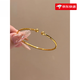 Fat Donglai's same style 18k gold-plated thin bracelet gold-colored extremely fine aperture round bead bracelet for women gold-plated exquisite round bead bracelet
