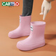 CARTELO rain boots for women in summer kitchen work rubber shoes lightweight outside waterproof and anti-slip soft bottom water shoes high tube rain boots black (upgrade model) 41 [40-41 same size]