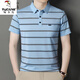 Woodpecker Ice Silk Cooles, atmungsaktives Kurzarm-T-Shirt für Herren, Sommer, dünnes, lockeres Revers, echte Tasche, bequemes POLO-Shirt-Oberteil 9909, Weiß, M 165, empfohlen 120Jin Jin entspricht innerhalb von 0,5 kg
