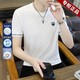 Inter Mailand Brand Summer Herren Ice Seide Kurzärärmelte T-Shirt halbärmelig, schnell trocknendes T-Shirt dünne, hochelastische trendige, gutaussehende Top 698 Black M Empfohlen [85-100Jin [Jin Equals 0,5 kg]]
