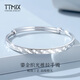TTMIX women's platinum bracelet round bracelet pt950 platinum bracelet push-pull bracelet birthday gift for girlfriend, weight 20.95g, width 4.5mm